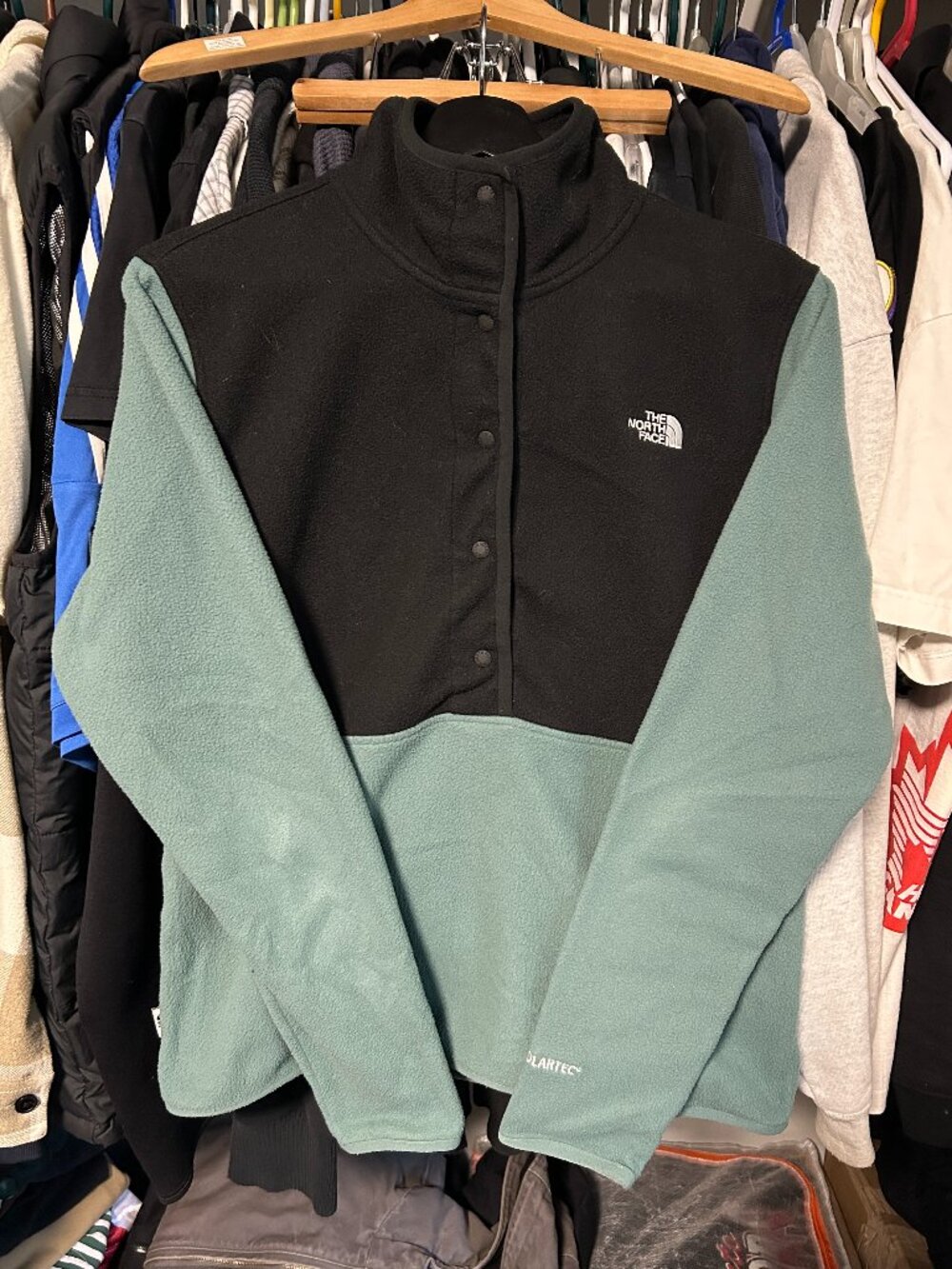The North Face Polartec Outdoor Gorpcore Blue and Black Hiking Women's Fleece M